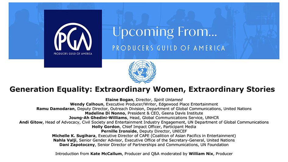 PGA x UN Series - Generation Equality: Extraordinary Women, Extraordinary Stories